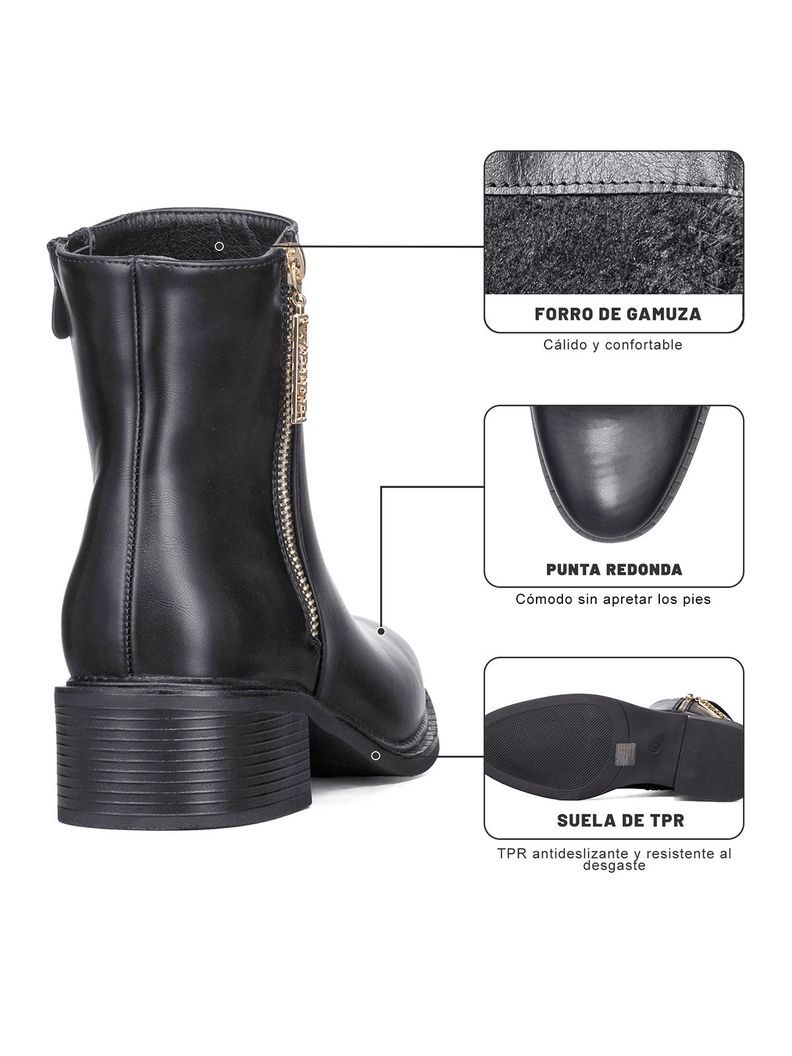 Botin Casual Mujer Eco Cuero Clasico Moda Weide HX508-6