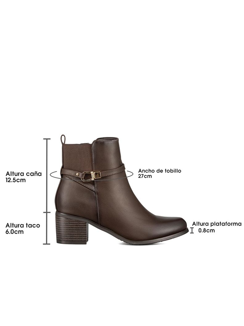 Botin Casual Mujer De Moda Vintage Tacon Grueso Weide ZS66-3