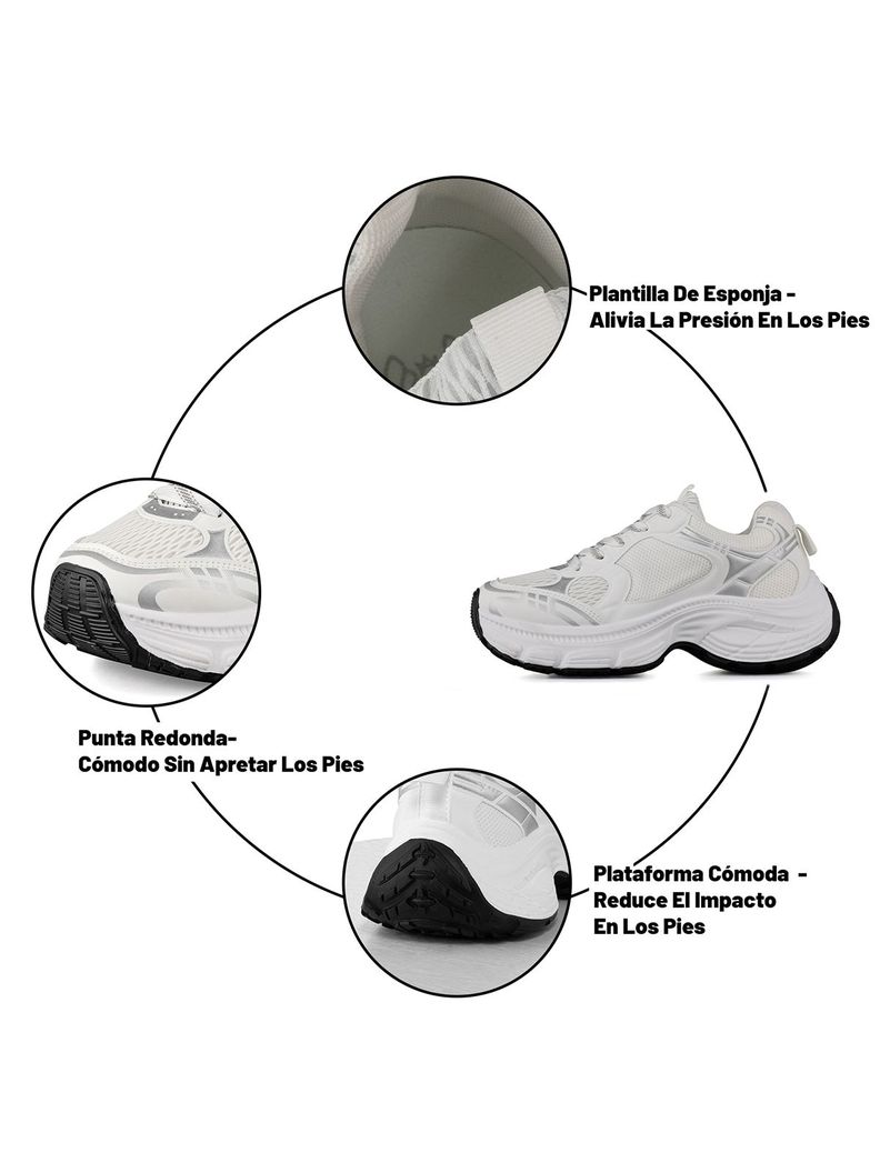 Zapatilla Deportiva Plataforma Mujer Confort Weide LT615-3