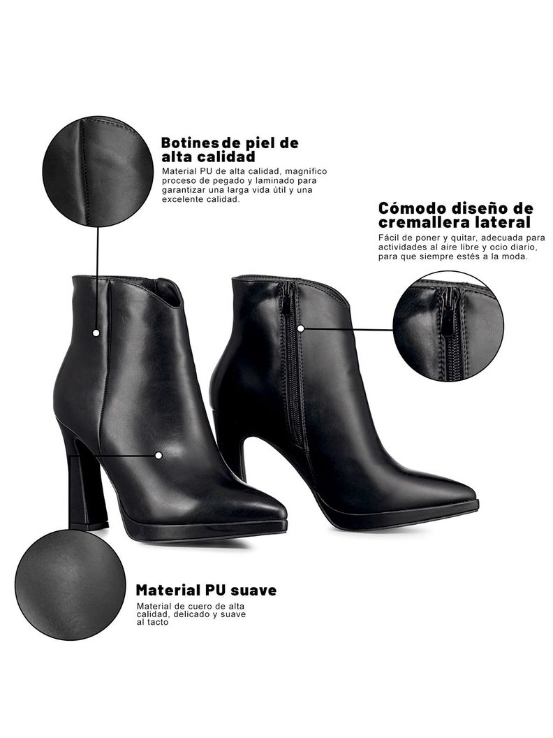 Botin Mujer Casual Taco Grueso Clasico Vintage Weide CZY610-4