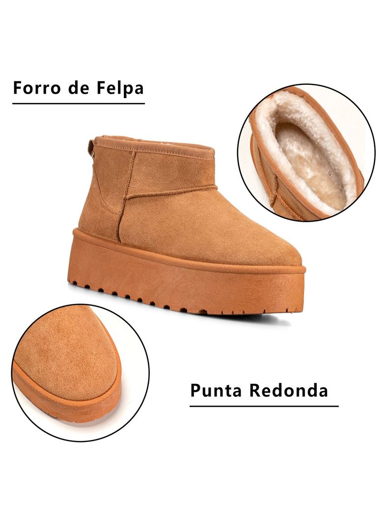 Botin Camel Casual Mujer Weide LT123-6