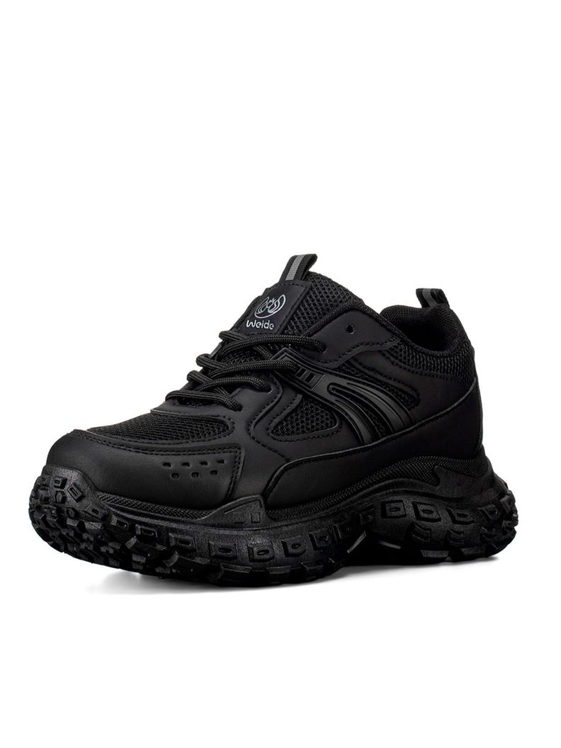 Zapatillas Negro Casual Mujer Weide SL03-0