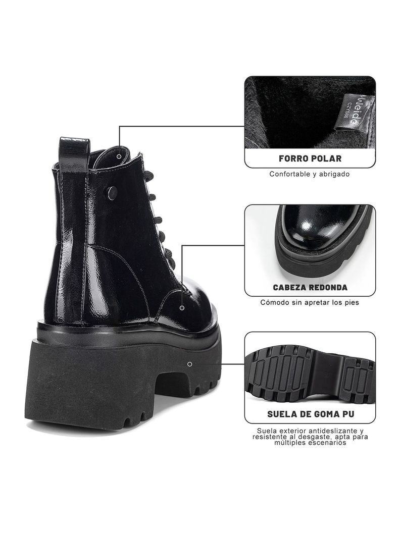 Botin Negro Casual Mujer Weide DH31B-5