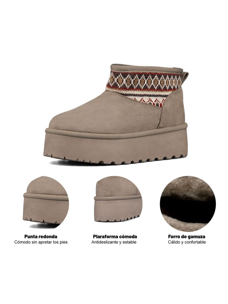 Botin Térmico Casual Mujer Gamuza Antideslizante Weide SL25-6