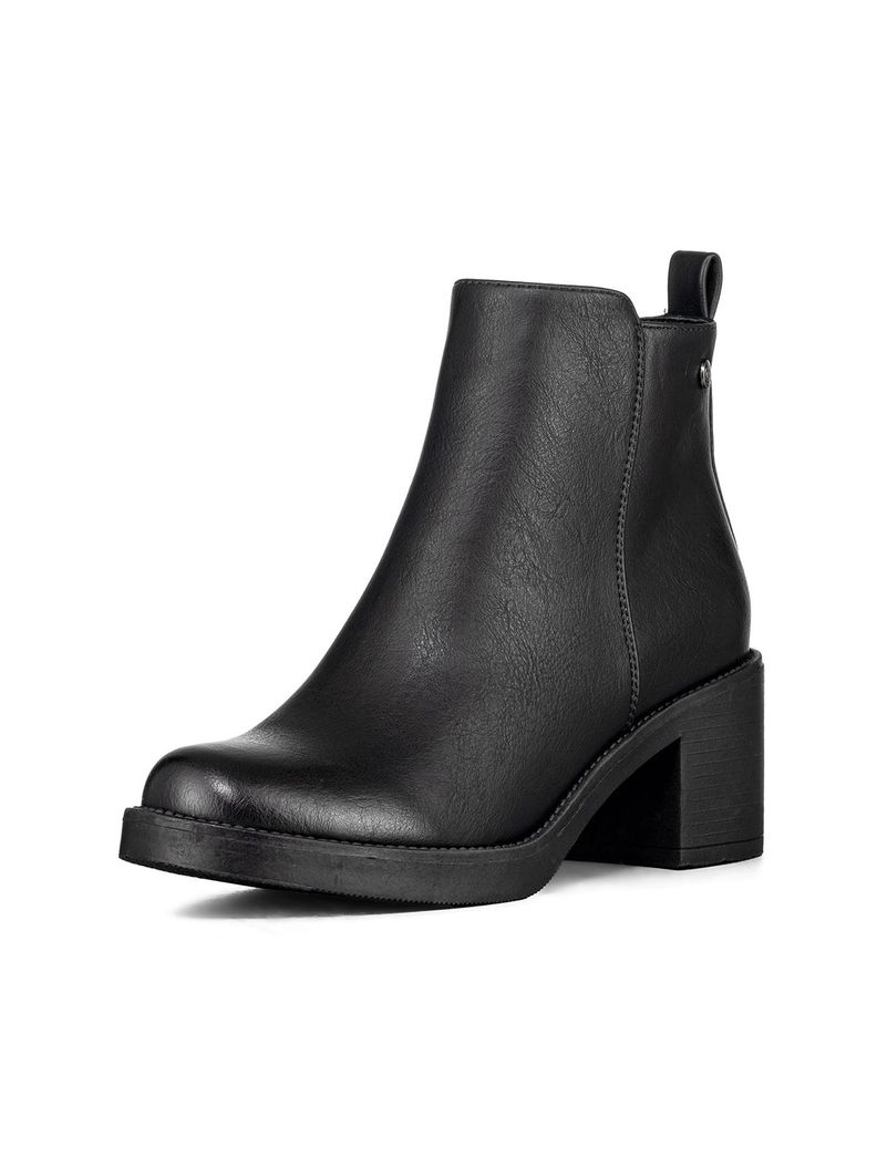 Botin Casual Mujer Eco Cuero Tacon Alto Felpa Weide QBM16-0