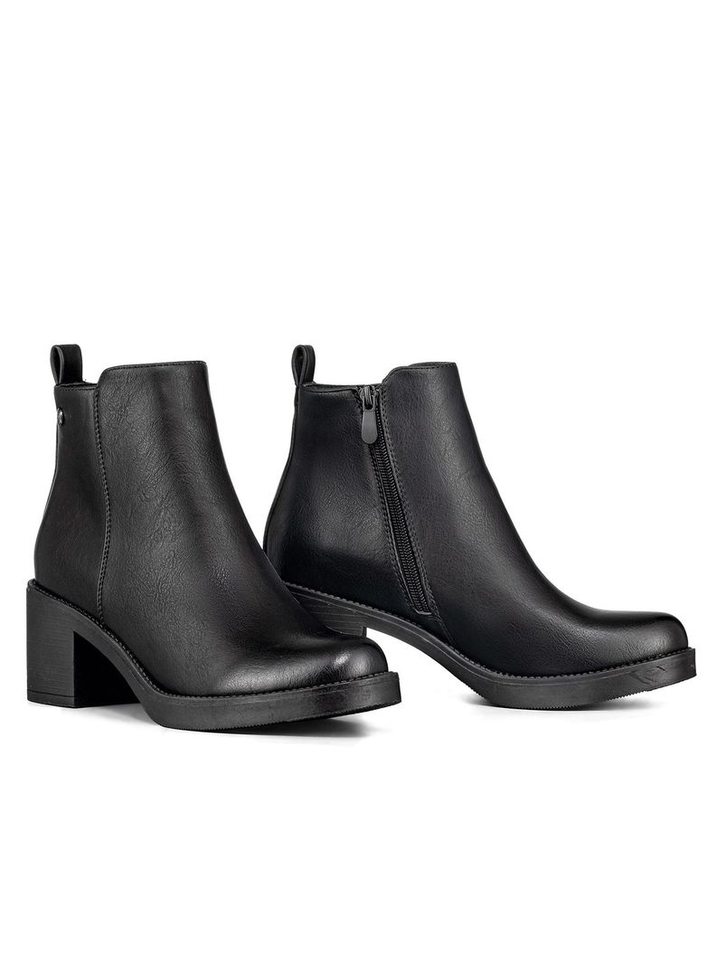 Botin Casual Mujer Eco Cuero Tacon Alto Felpa Weide QBM16-2