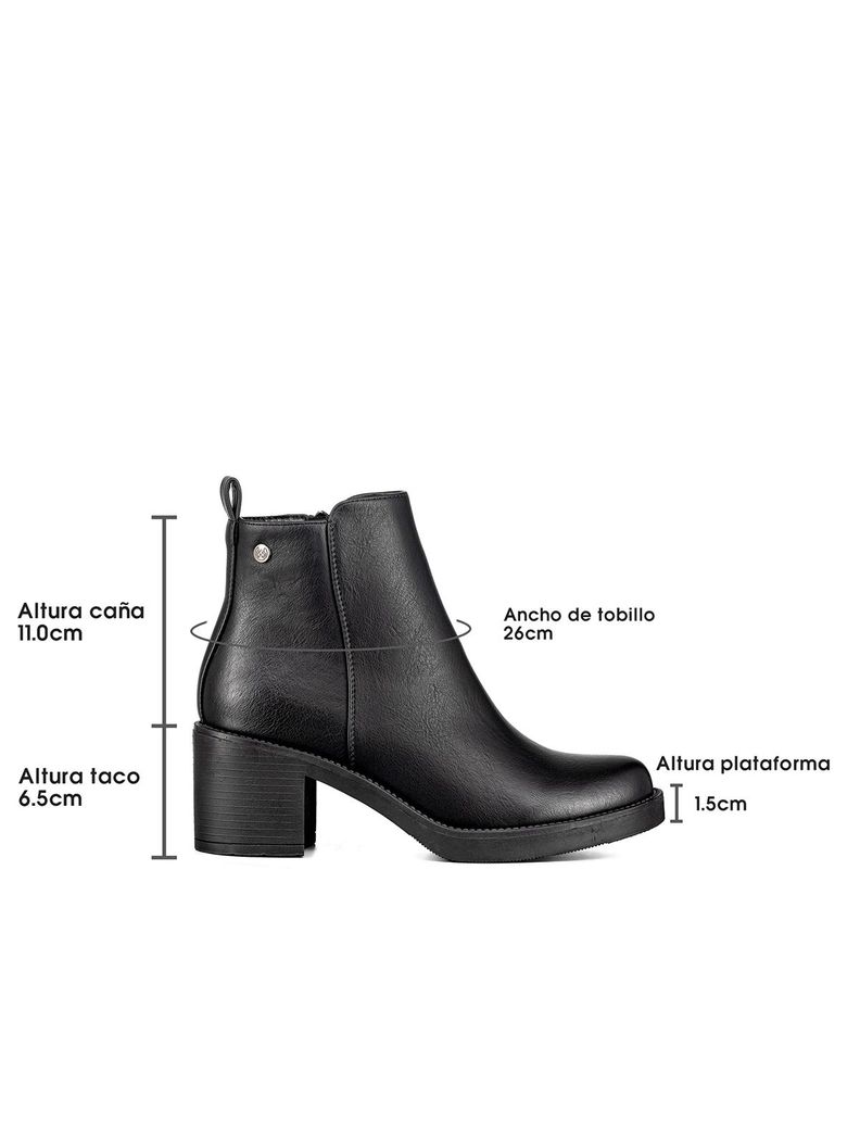 Botin Casual Mujer Eco Cuero Tacon Alto Felpa Weide QBM16-3