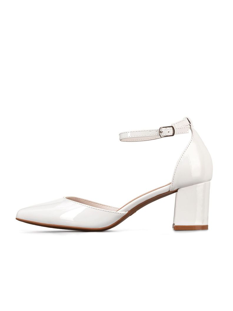 Zapato Taco Alto Blanco Fiesta Mujer Weide GH63-1