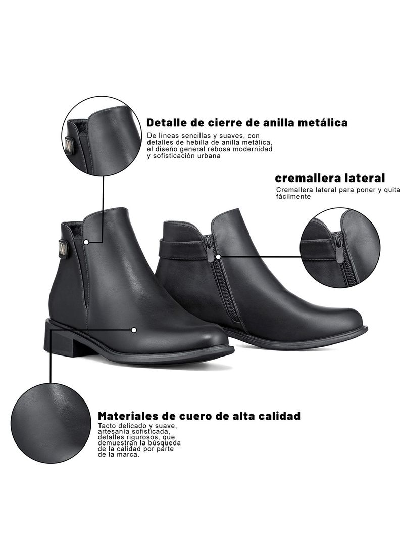Botin Casual Mujer Eco Cuero Moda Vintage Formal Weide ZS63-4