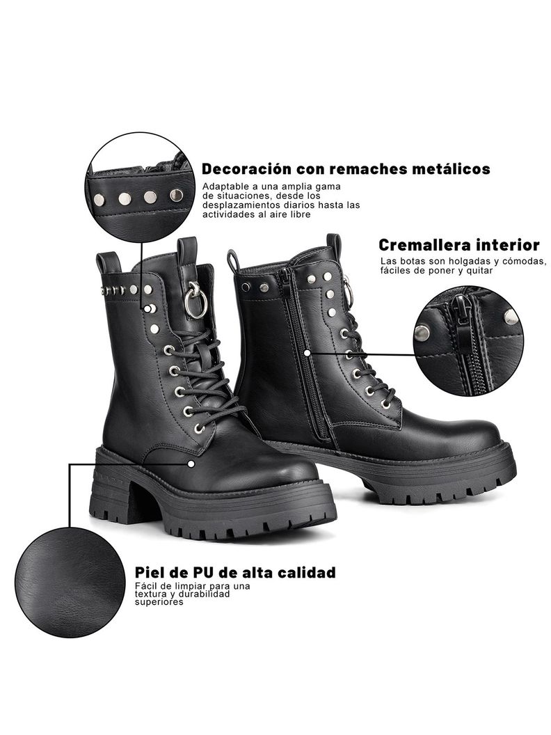 Botin Casual Mujer Eco Cuero Moda Vintage Weide DH86-4