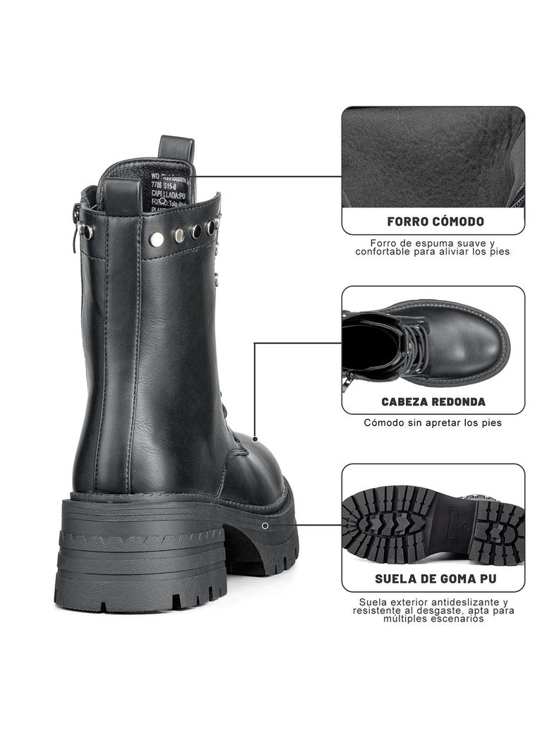 Botin Casual Mujer Eco Cuero Moda Vintage Weide DH86-5
