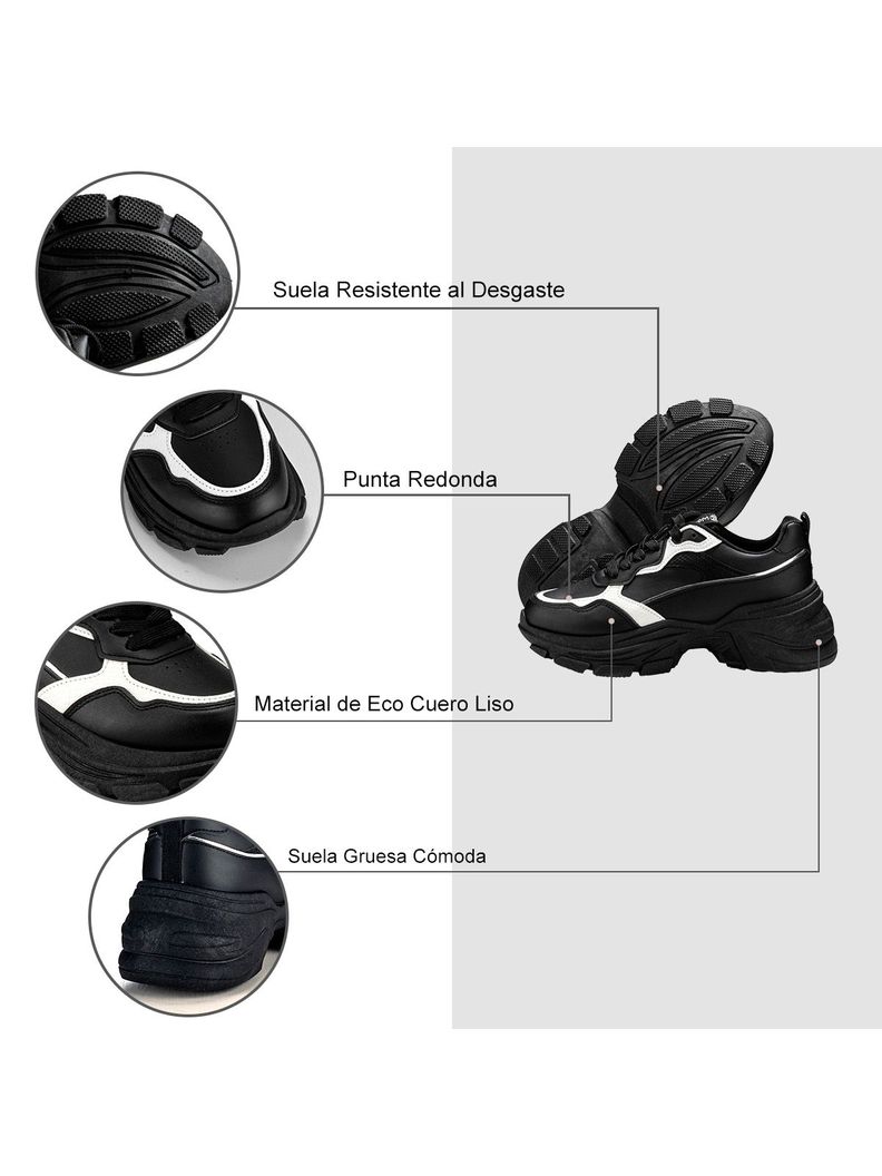 Zapatillas Negro Casual Mujer Weide SL06-6