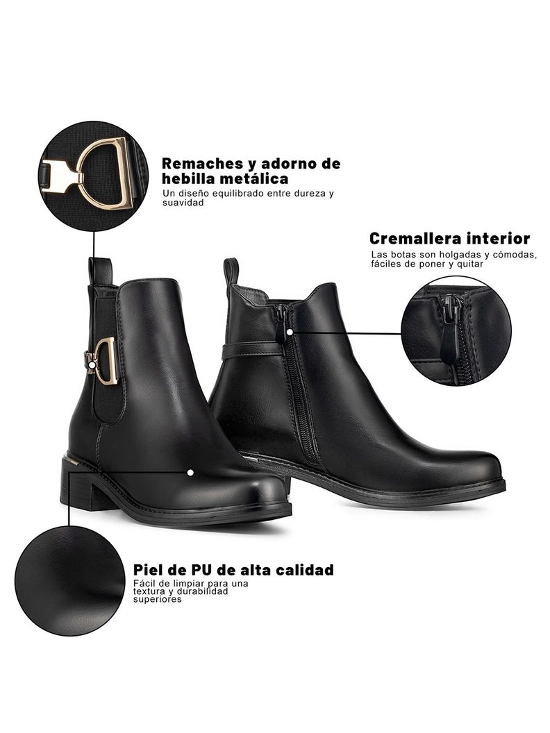 Botin Casual Mujer Eco Cuero Vintage Elegante Weide QBM18-4
