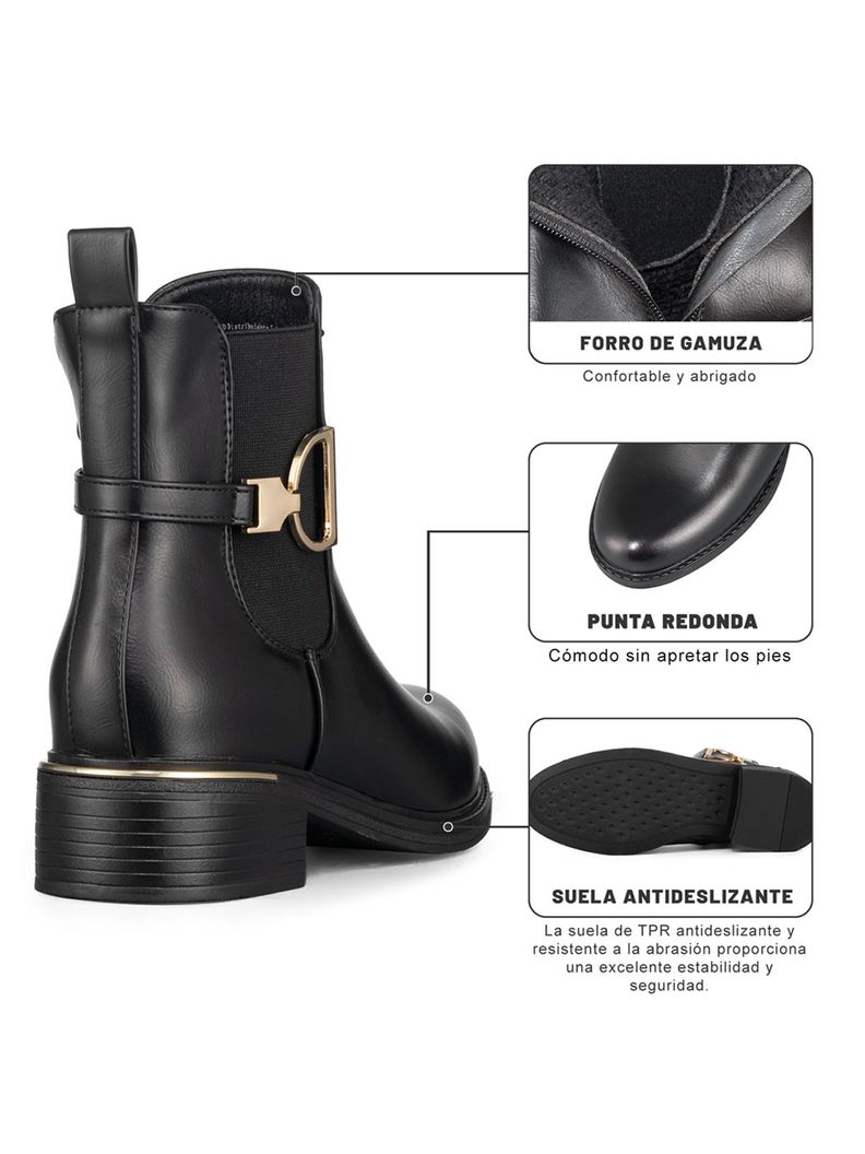 Botin Casual Mujer Eco Cuero Vintage Elegante Weide QBM18-5