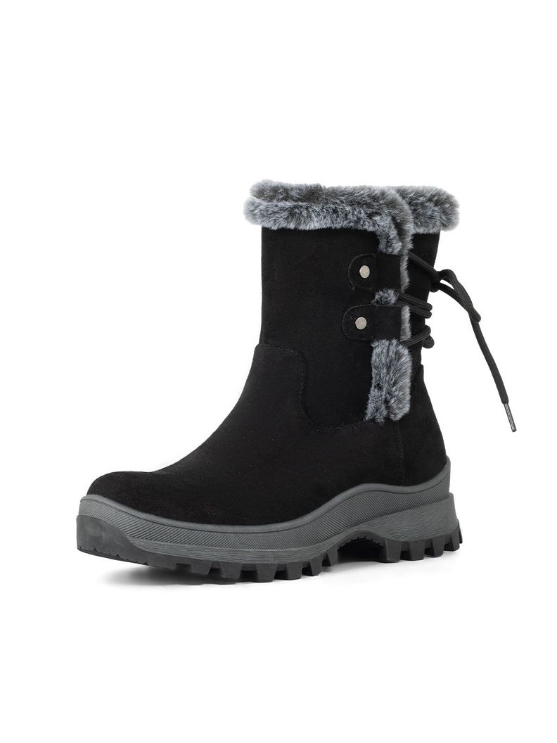 Botin Mujer Casual Con Felpa Plataforma Vintage Weide CZY611-2