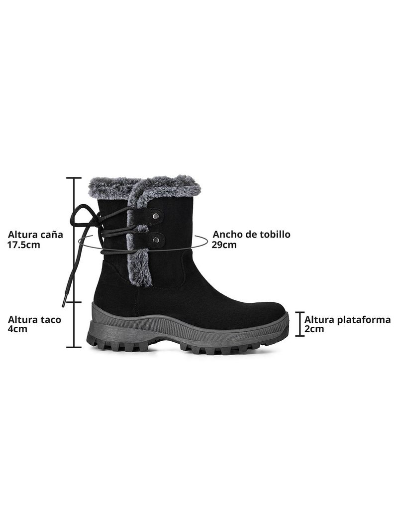 Botin Mujer Casual Con Felpa Plataforma Vintage Weide CZY611-4