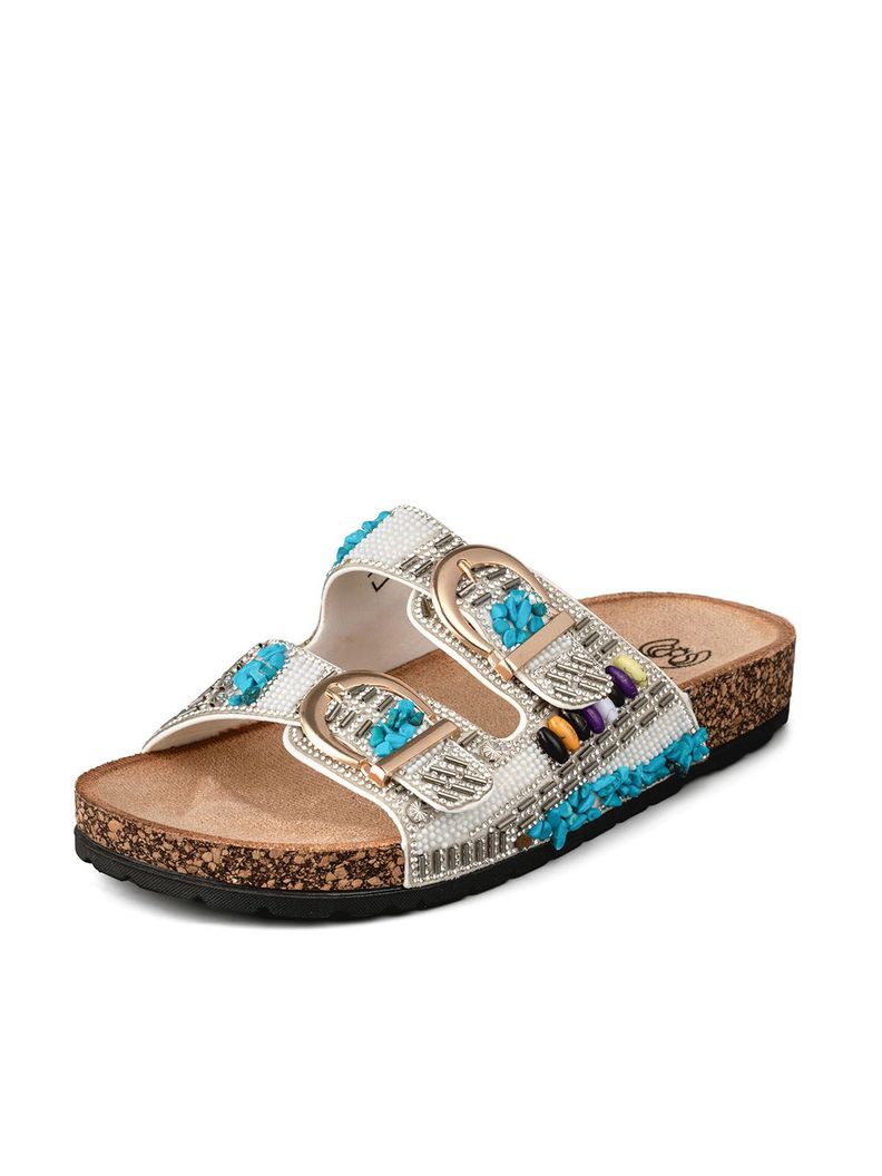 Sandalia  Casual Moda Clasico Mujer con Pedrería Weide LT137-0