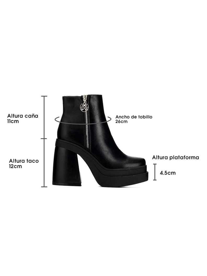 Botin Negro Casual Mujer Weide DH65-5
