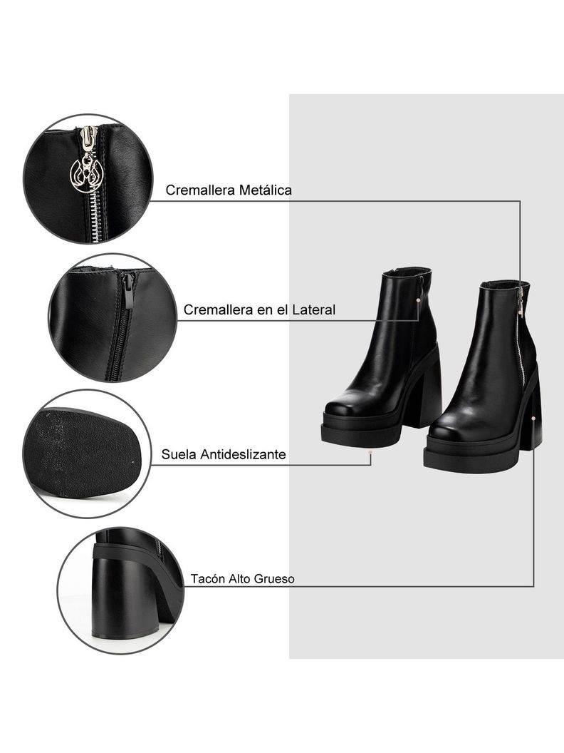 Botin Negro Casual Mujer Weide DH65-6