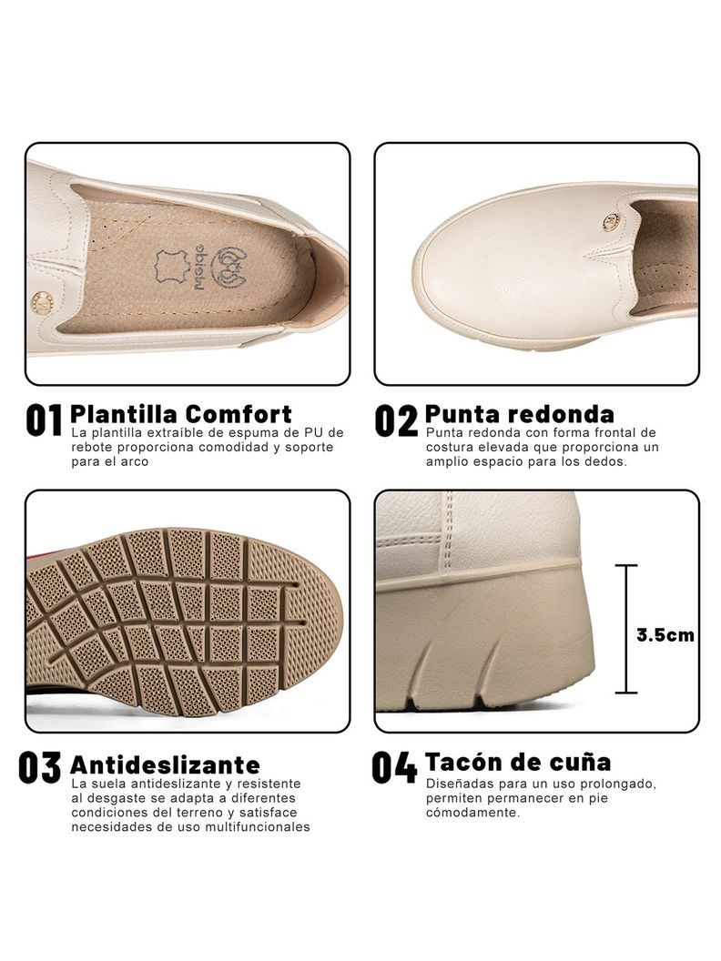 Mocasin Casual Mujer Eco Cuero Vintage Comodo Weide JML11-5