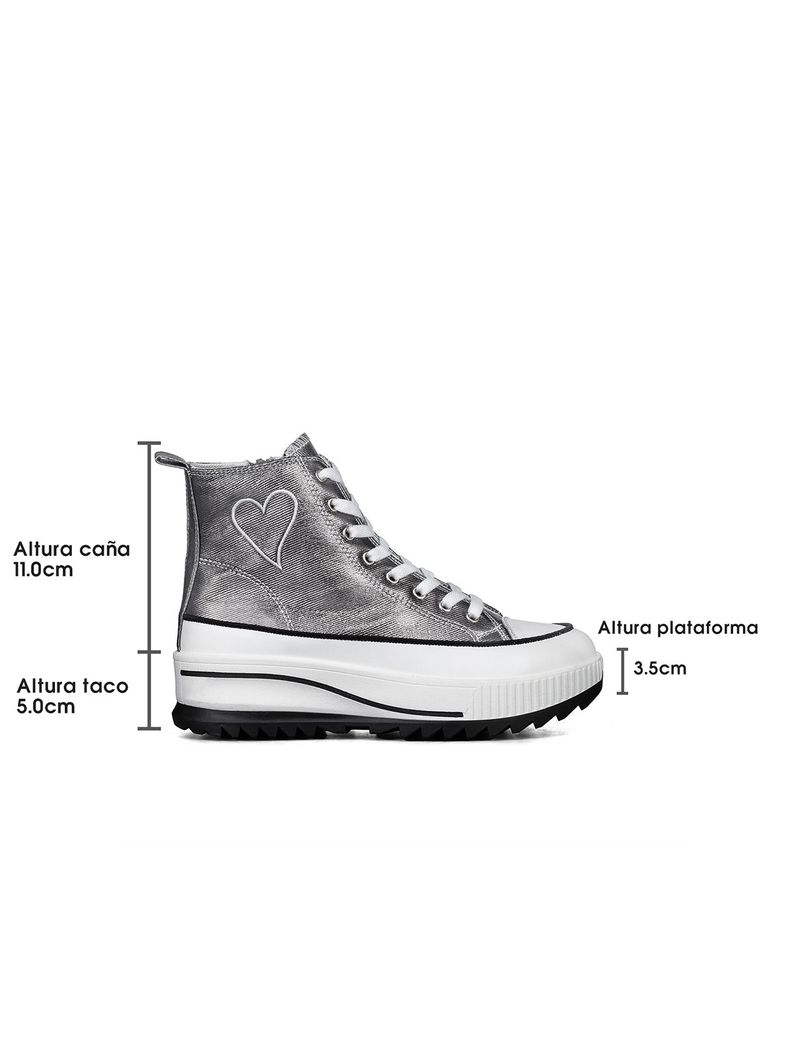 Zapatilla Casual Urbana Mujer Plataforma Clasico Weide HX502-3