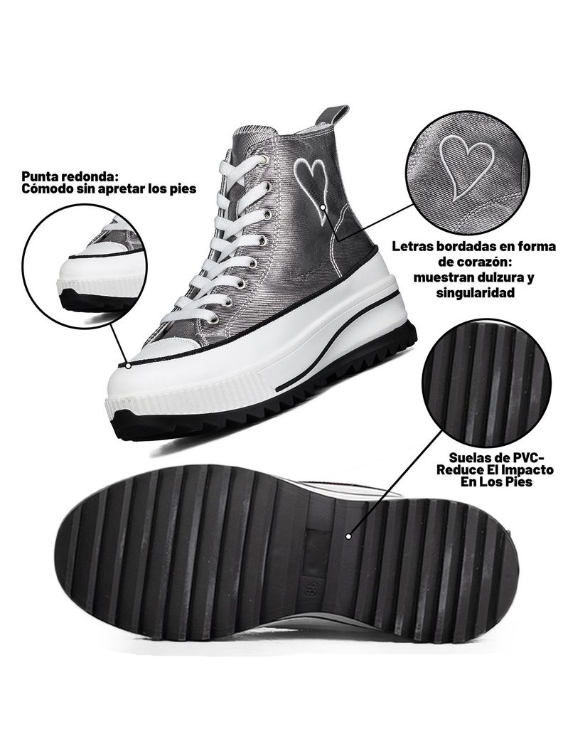 Zapatilla Casual Urbana Mujer Plataforma Clasico Weide HX502-4