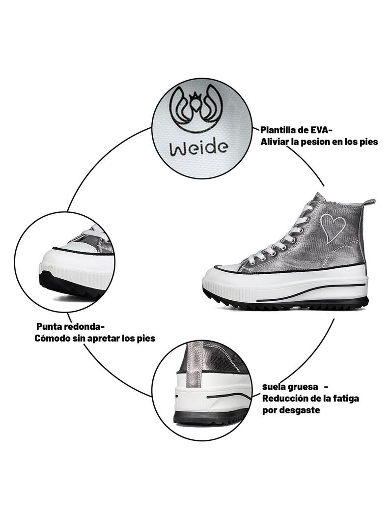 Zapatilla Casual Urbana Mujer Plataforma Clasico Weide HX502-5