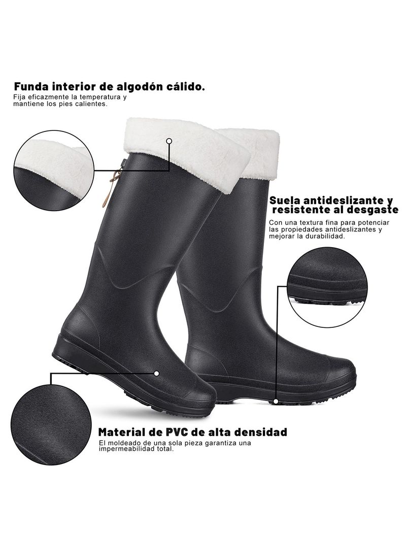 Bota De Agua Mujer Pvc Impermeable Casual Comodo Weide GH160-4