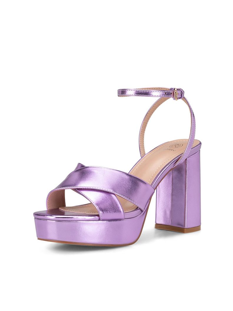 Sandalia Plataforma Morado Fiesta YJ26 Weide-0