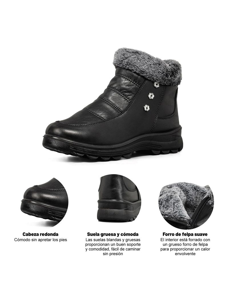 Botin Casual Mujer Térmico Eco Cuero Weide TFA306-4