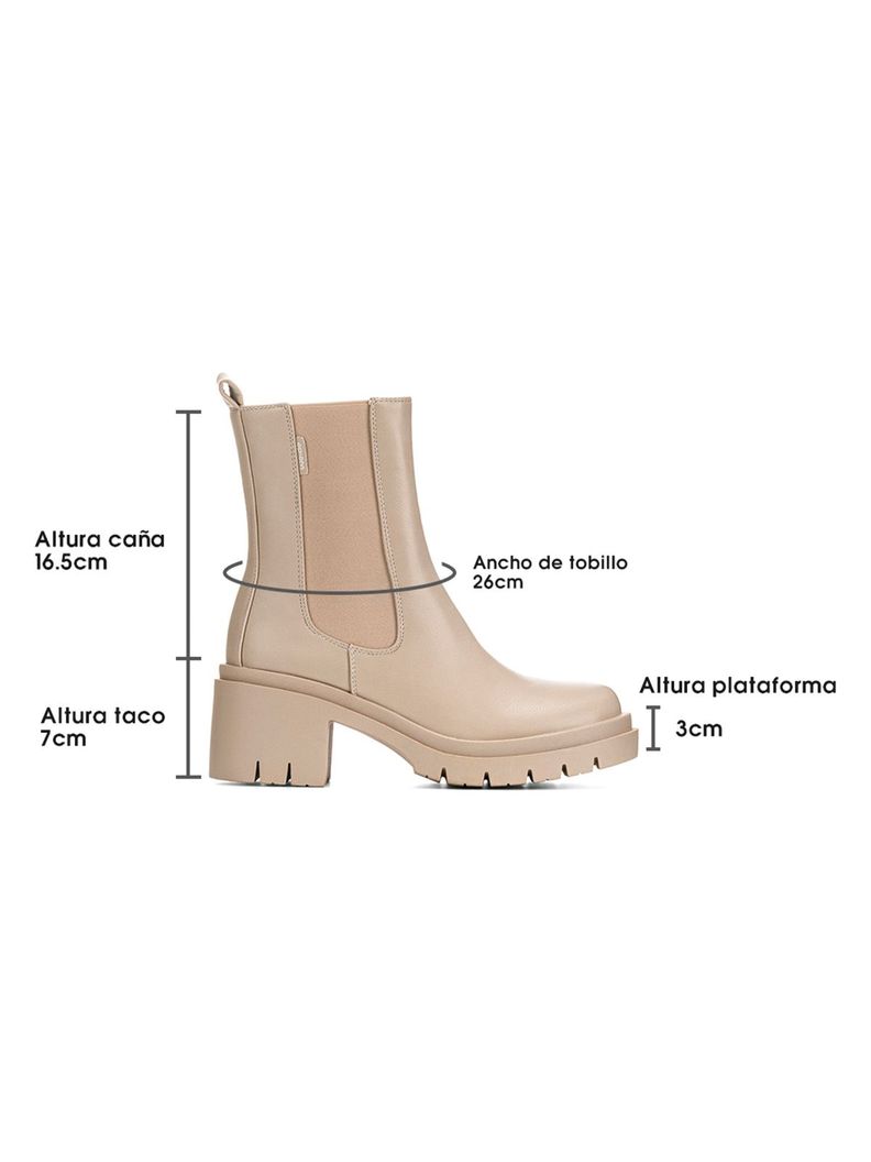 Botin Beige Casual Mujer Weide ZS22-5