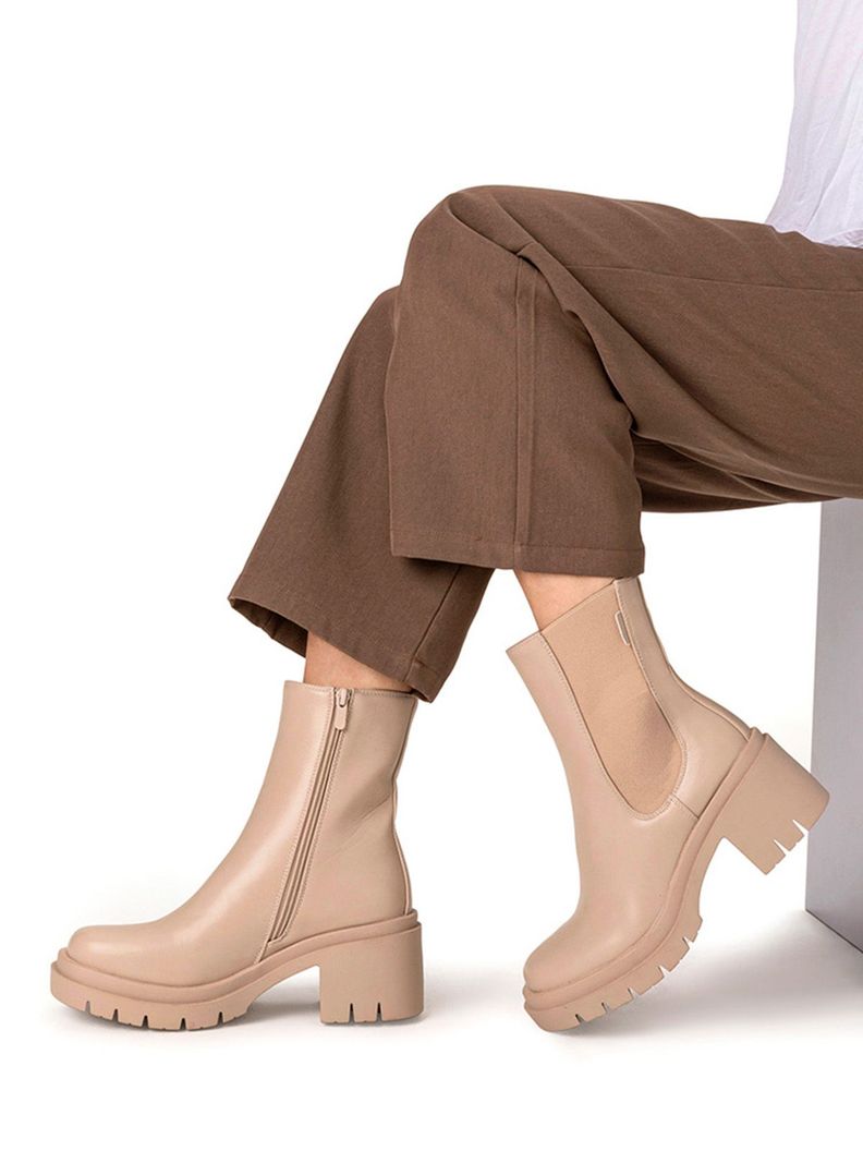 Botin Beige Casual Mujer Weide ZS22-1