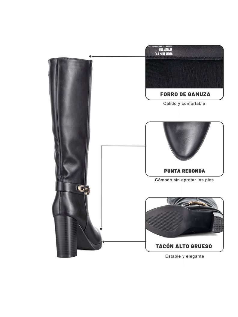 Botas Largas Mujer Tacon Grueso De Moda Vintage Weide QBM12-6