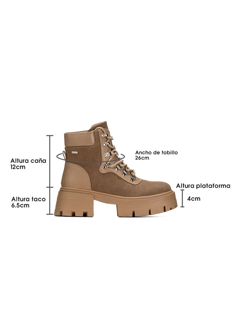 Botin Caqui Casual Mujer Weide DH73-5