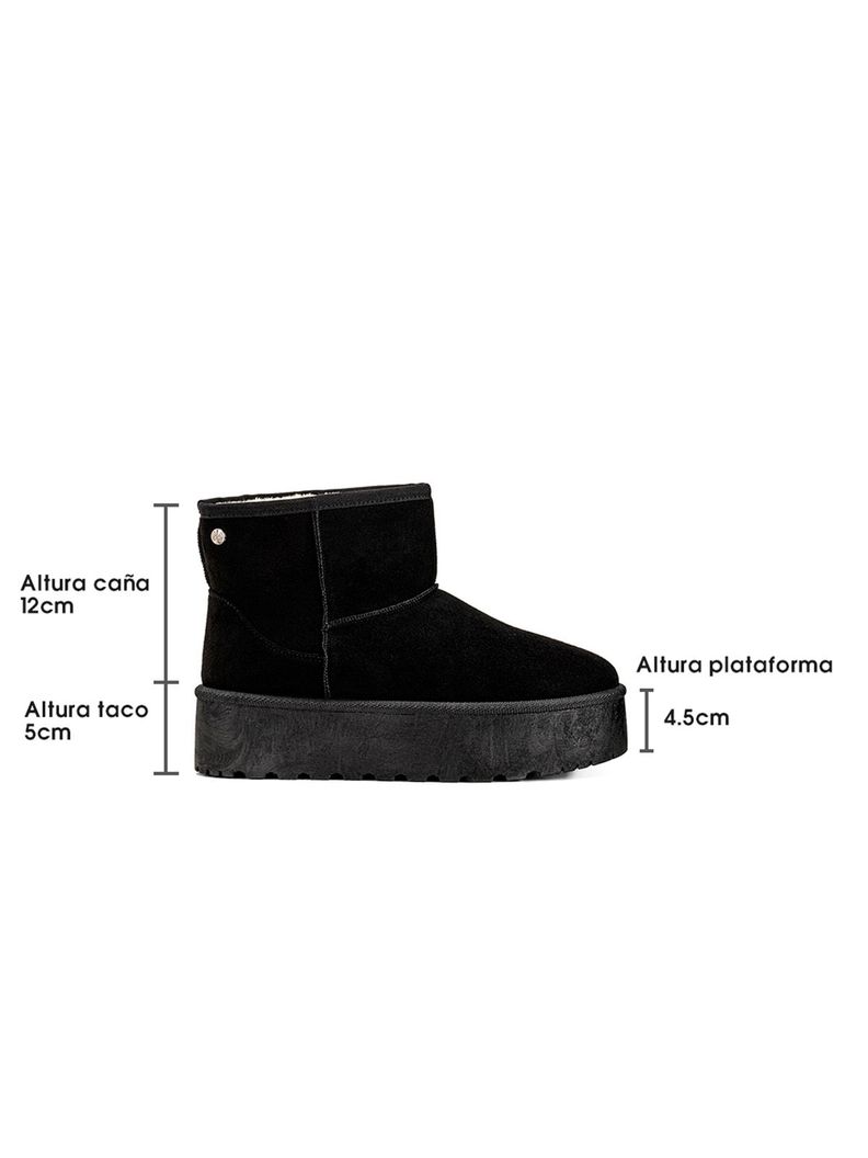 Botin Negro Casual Mujer Weide LT122-5