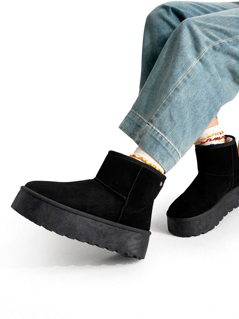 Botin Negro Casual Mujer Weide LT122-1