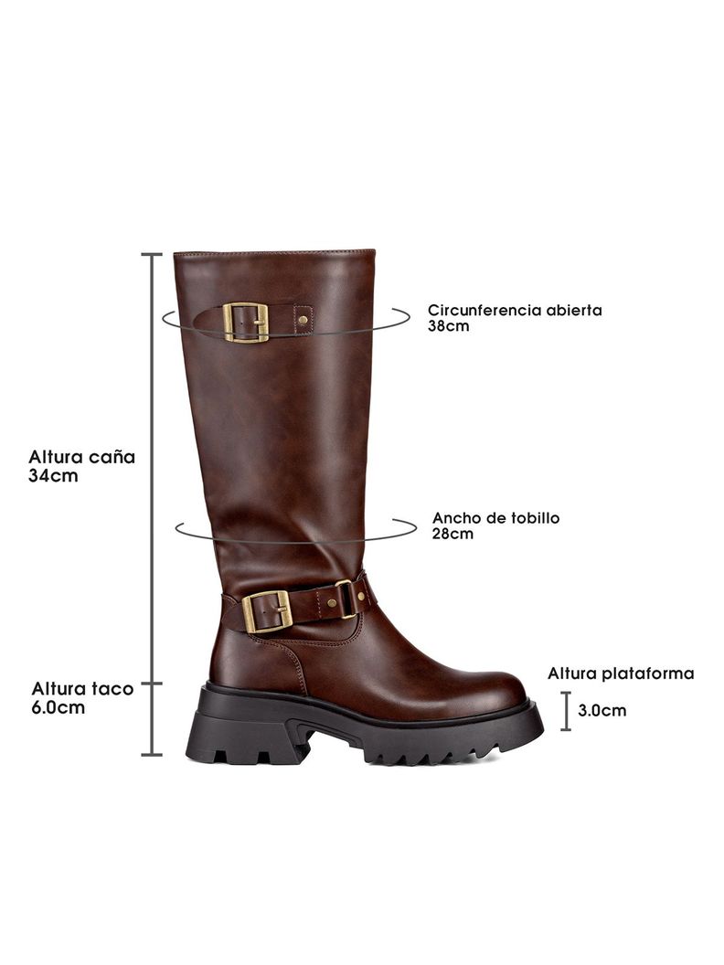 Botas Largas Mujer De Moda Tacon Grueso Vintage Weide CZY613-4