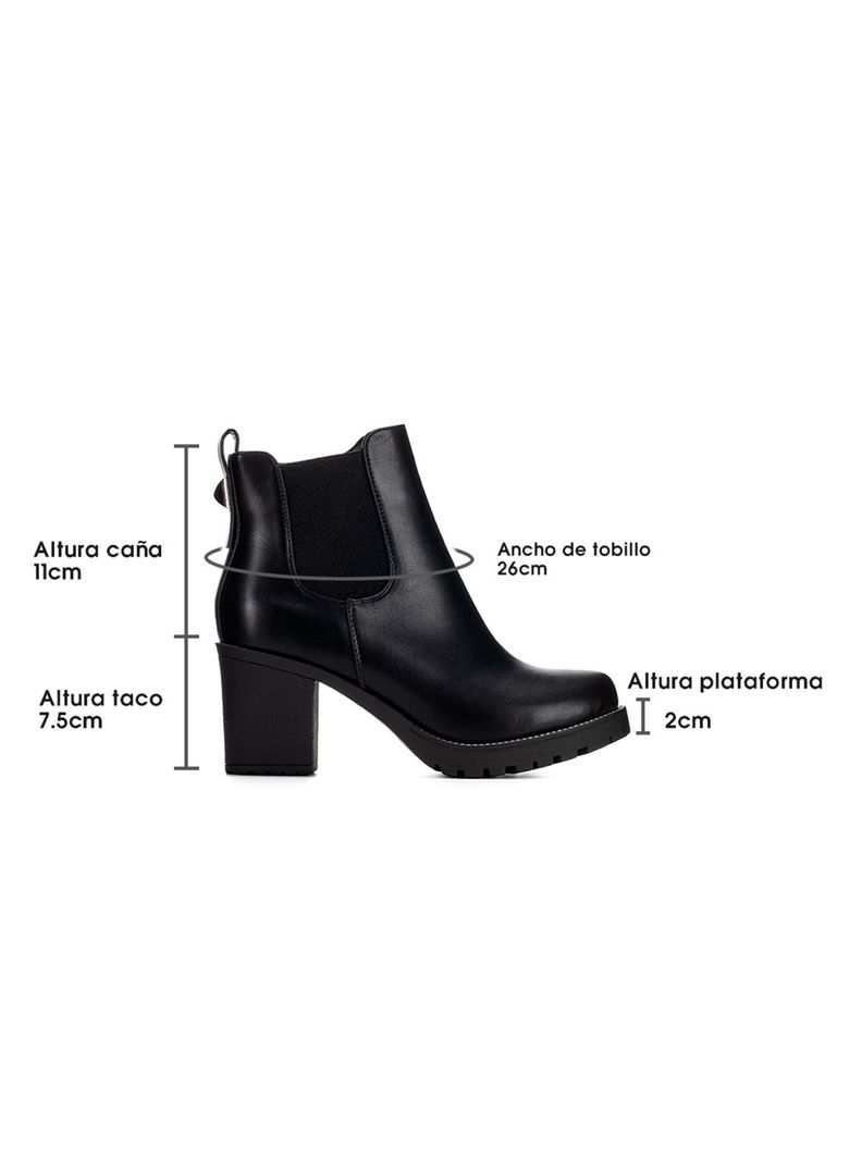Botin Negro Casual Mujer Weide ZS37-5