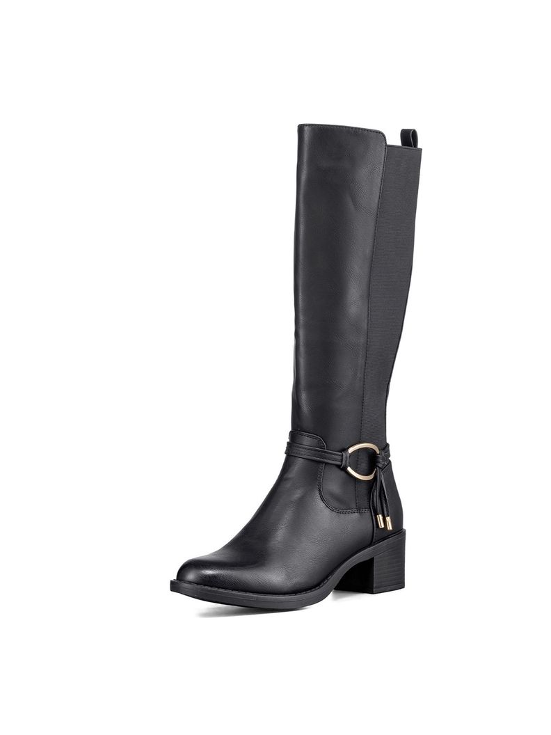 Bota Larga Mujer Casual Eco Cuero Tacon Grueso Weide ZS71-0