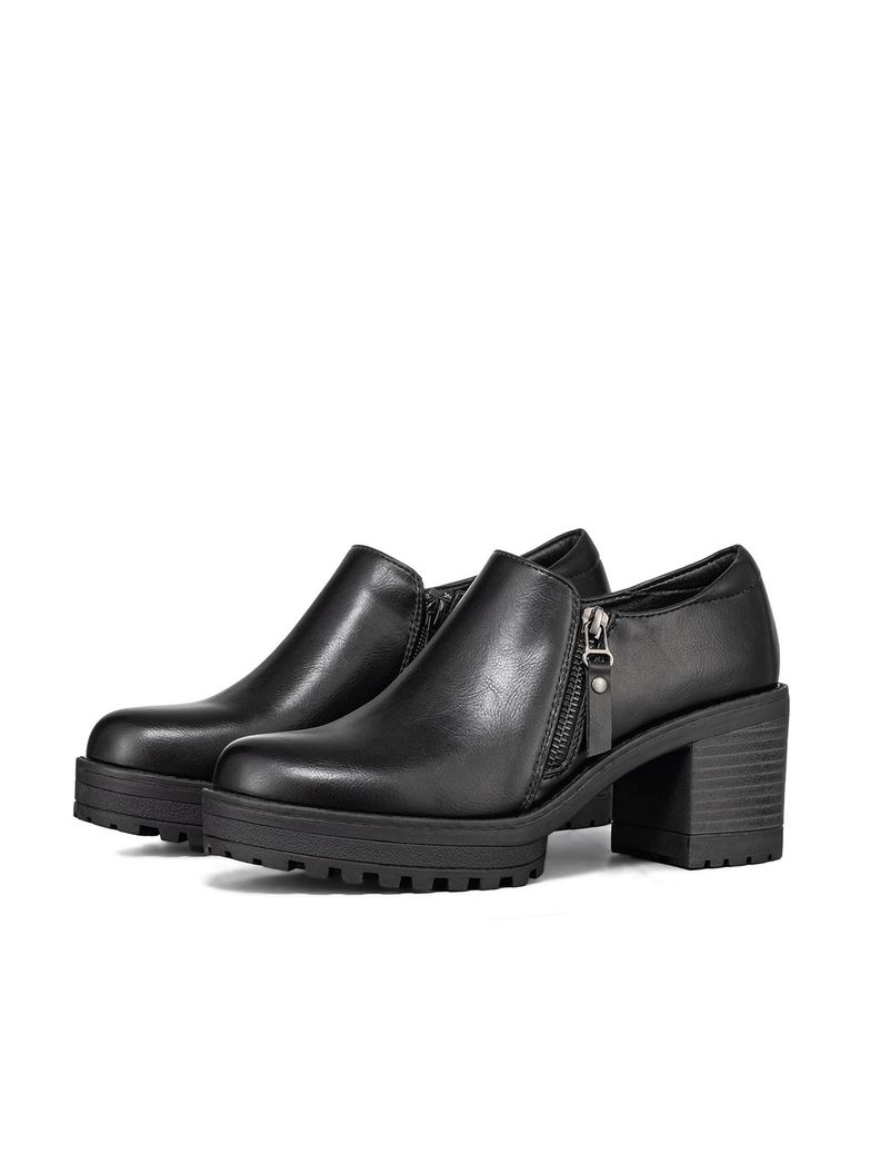 Botin Casual Mujer Negro Eco cuero Formal Weide QBM11-2