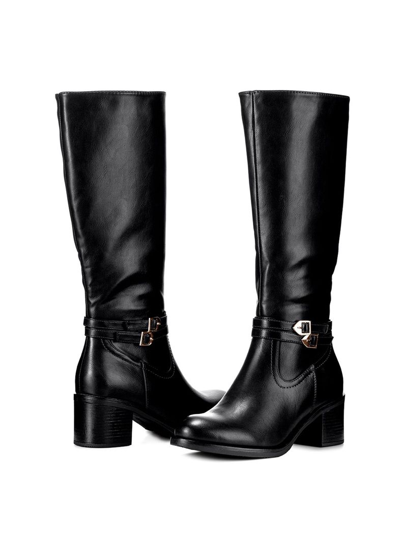 Bota Negro Casual Mujer Weide CZY582-4