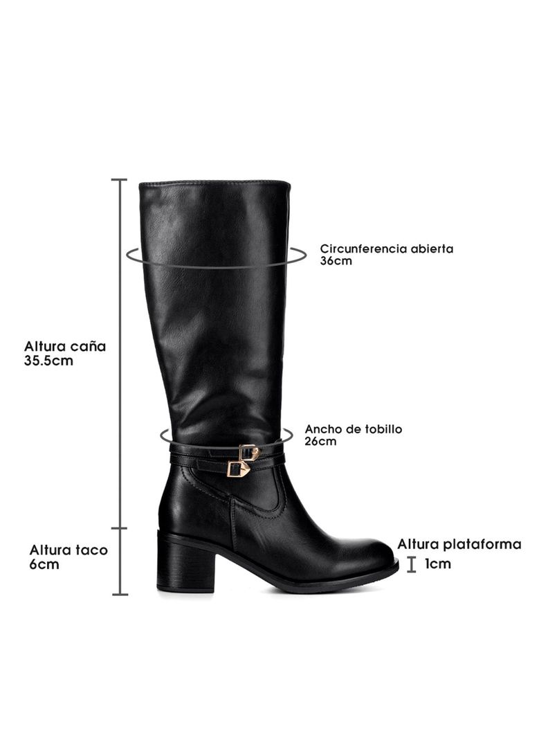 Bota Negro Casual Mujer Weide CZY582-5