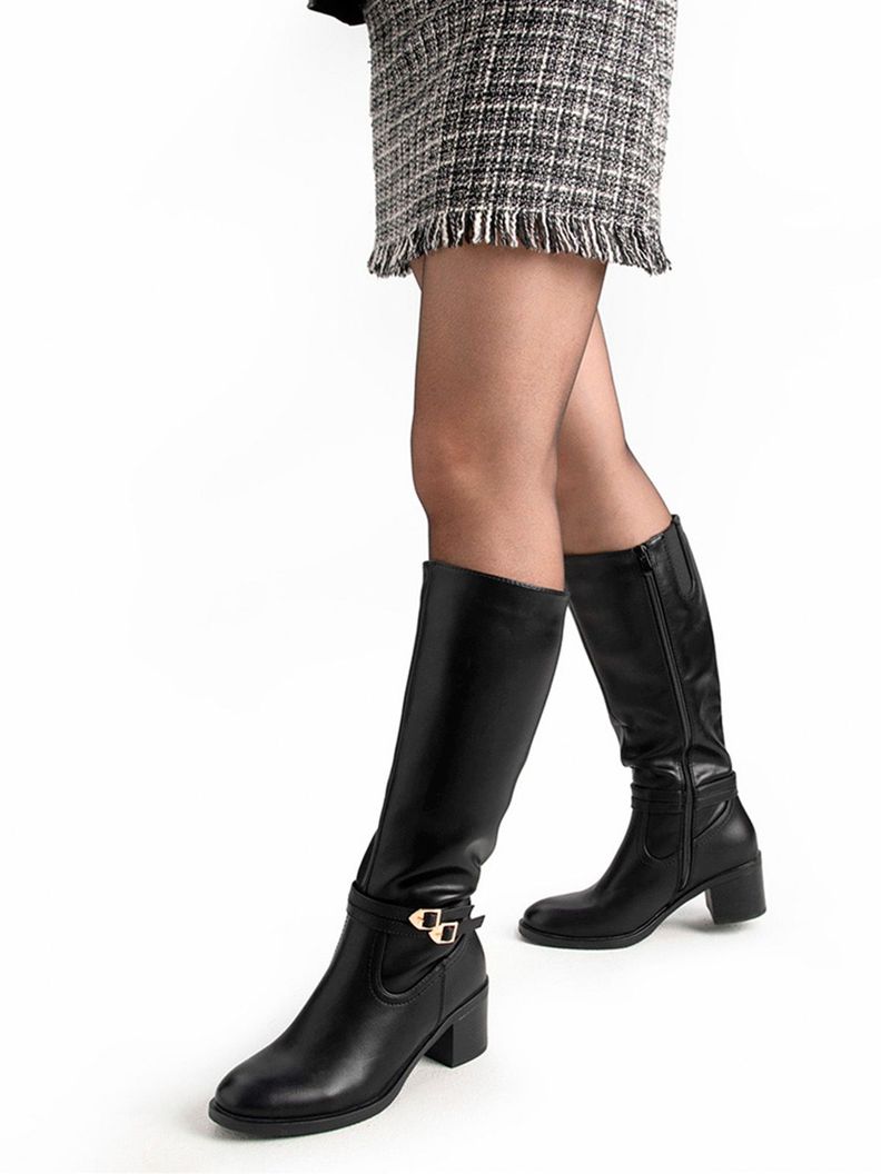 Bota Negro Casual Mujer Weide CZY582-1