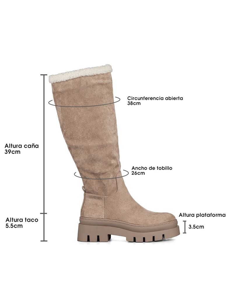 Botas Largas Mujer Casual Moda Gamuza Plataforma Weide HX511-3