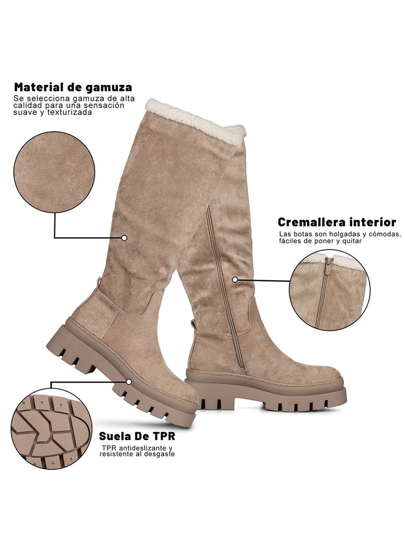 Botas Largas Mujer Casual Moda Gamuza Plataforma Weide HX511-4