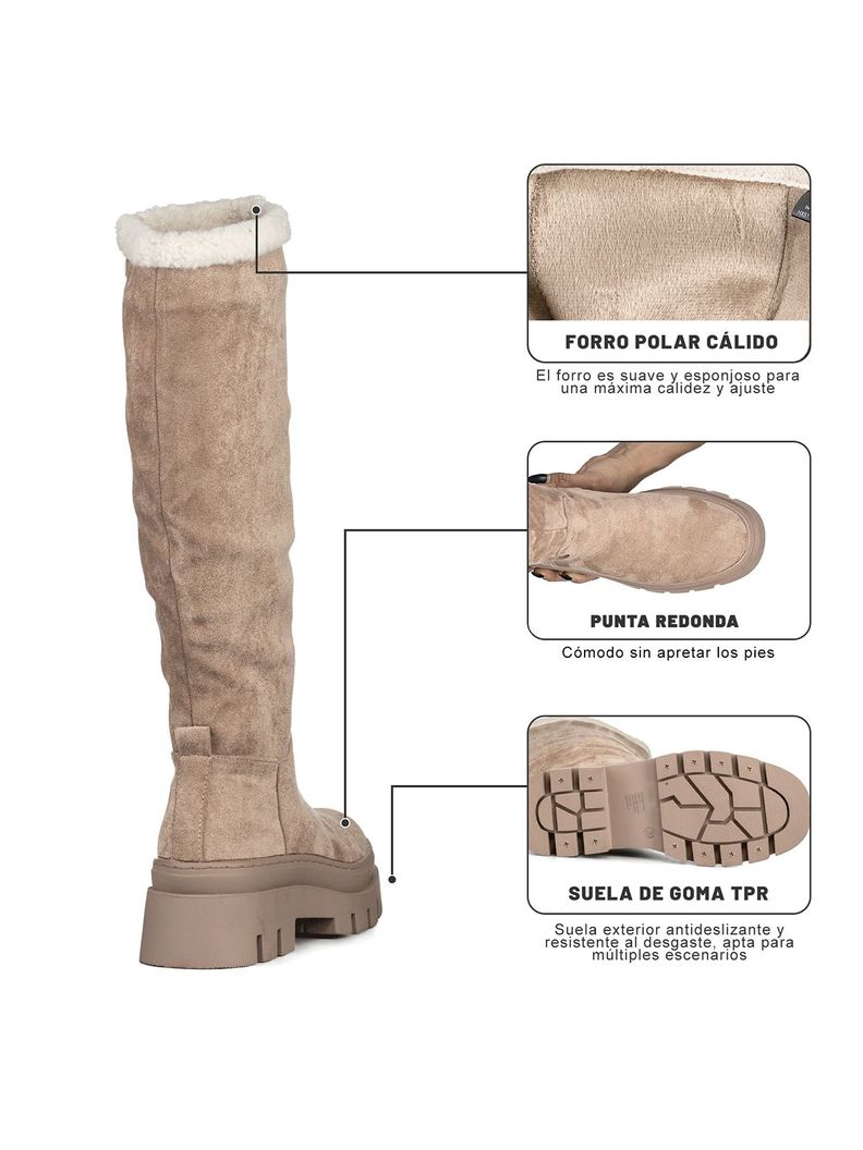Botas Largas Mujer Casual Moda Gamuza Plataforma Weide HX511-5