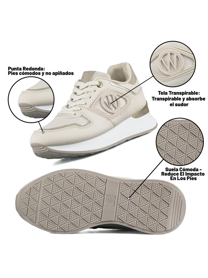 Zapatilla Casual Mujer Deportiva Urbana Vintage Weide JLL50-4