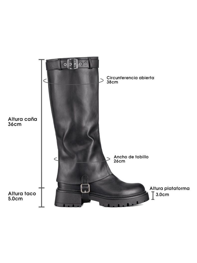 Bota Larga Mujer Eco Cuero De Moda Desmontable Weide CZY616-4