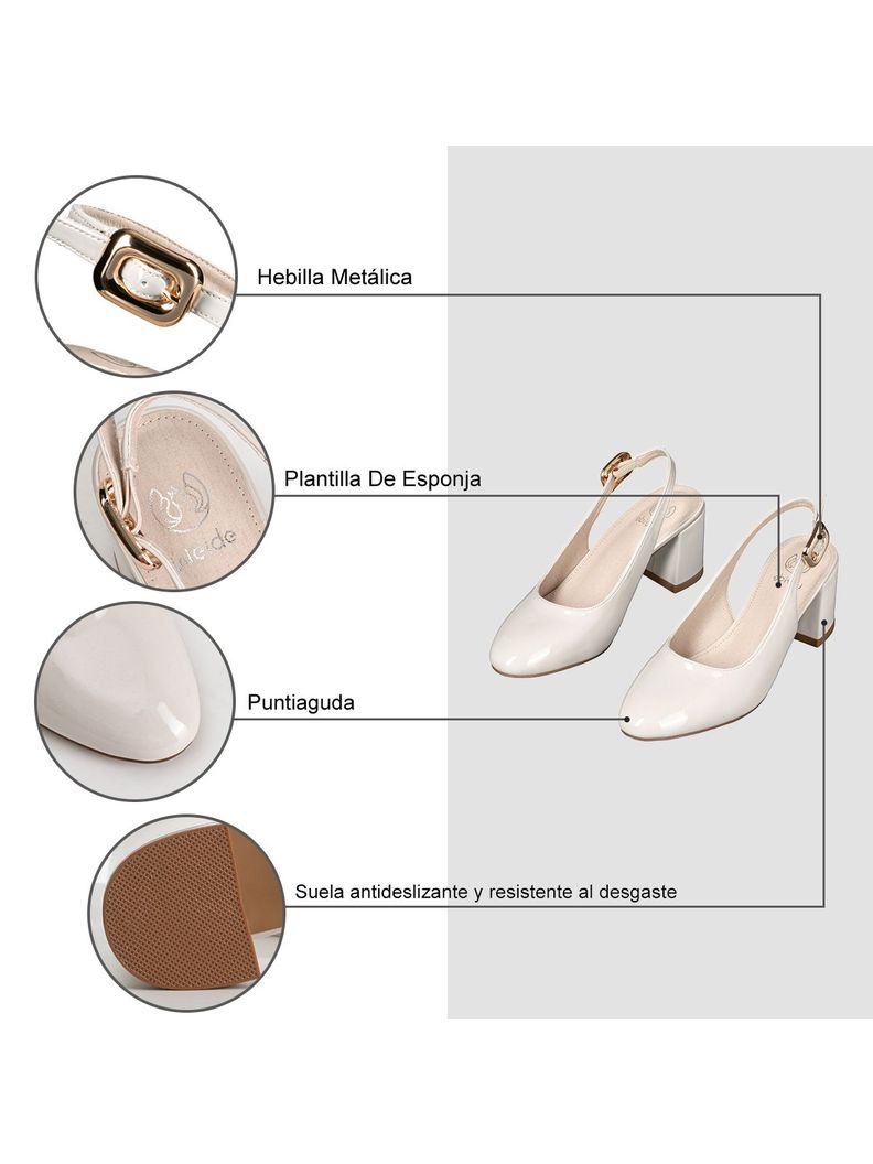 Zapato Casual Tacones Charol Verano Mujer Weide YL82-5