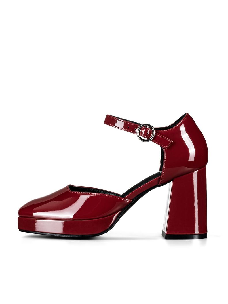 Zapato Mary Jane Tacones Elegante Charol Mujer Weide YL85-1